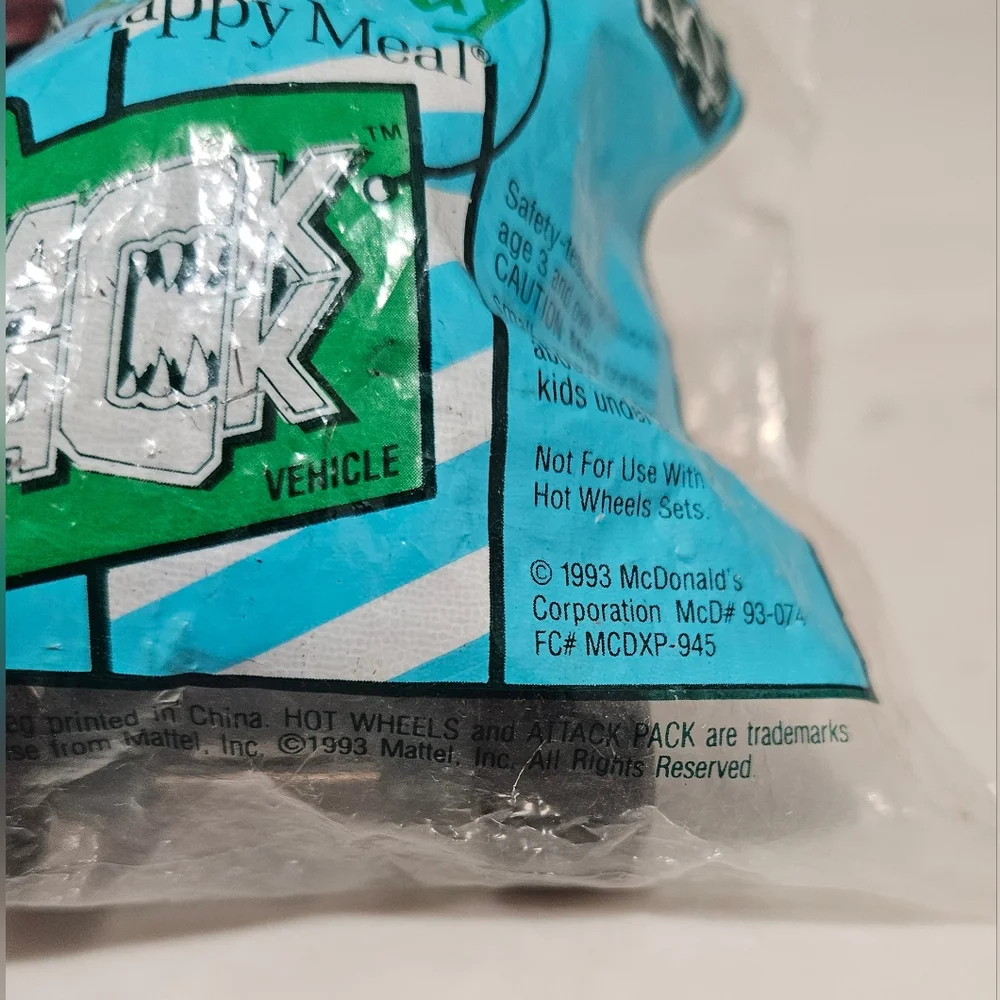 McDonalds Happy Meal Toy Totally Toy Holiday Hot Wheels Attack Pack 1993 Vintage